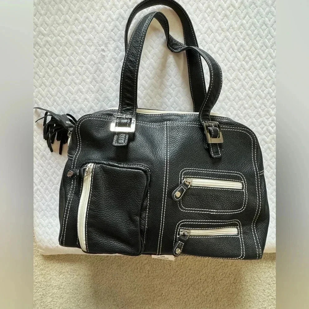 Bradley..Black and White satchel - Picture 2 of 6